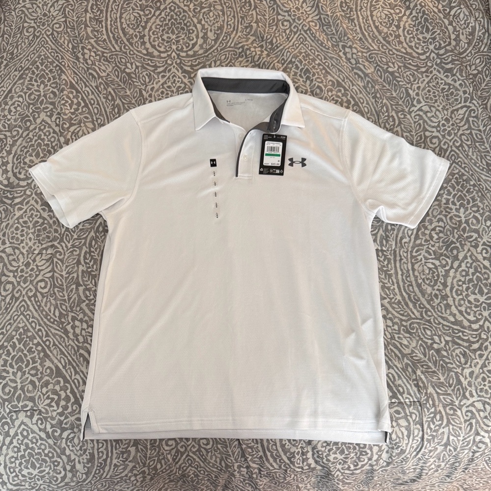 Under Armour Men's Classic White Polo Brand New